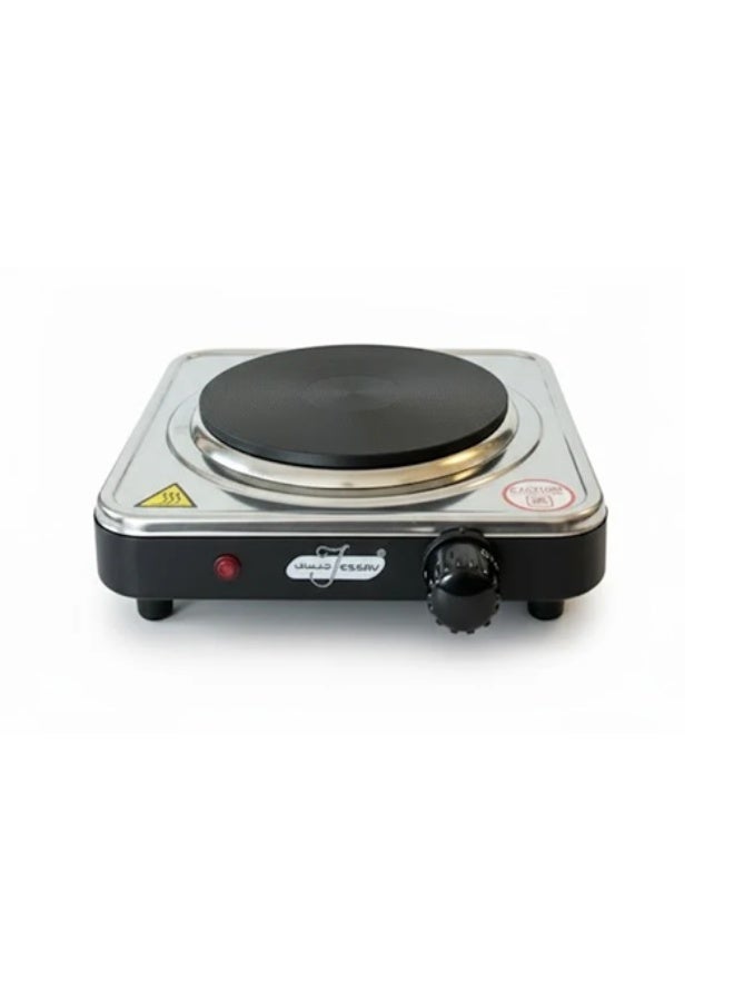 Electric Single Burner Solid Plate Hot Plate, Stainless Steel 1000W